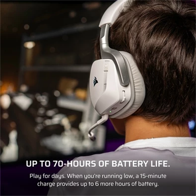 Corsair VOID v2 Dolby Atmos fehér vezeték nélküli gamer headset