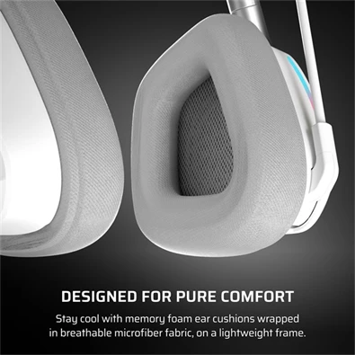 Corsair VOID v2 Dolby Atmos fehér vezeték nélküli gamer headset