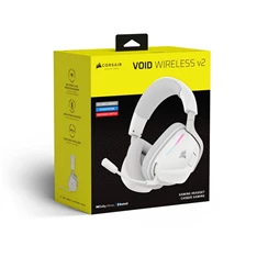 Corsair VOID v2 Dolby Atmos fehér vezeték nélküli gamer headset