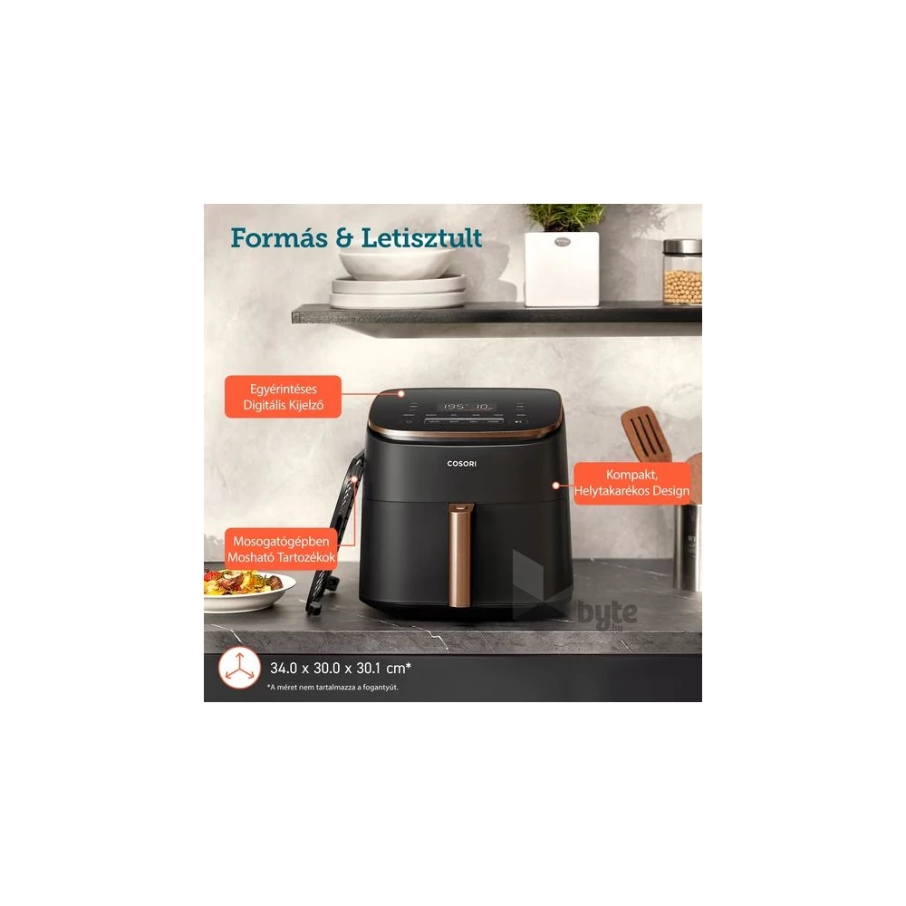 Cosori CAF-DC602-KEUR TurboBlaze Chef Edition 6 L forrólevegős sütő
