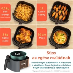 Cosori CAF-L501-KEU Pro 4,7 L forrólevegős sütő
