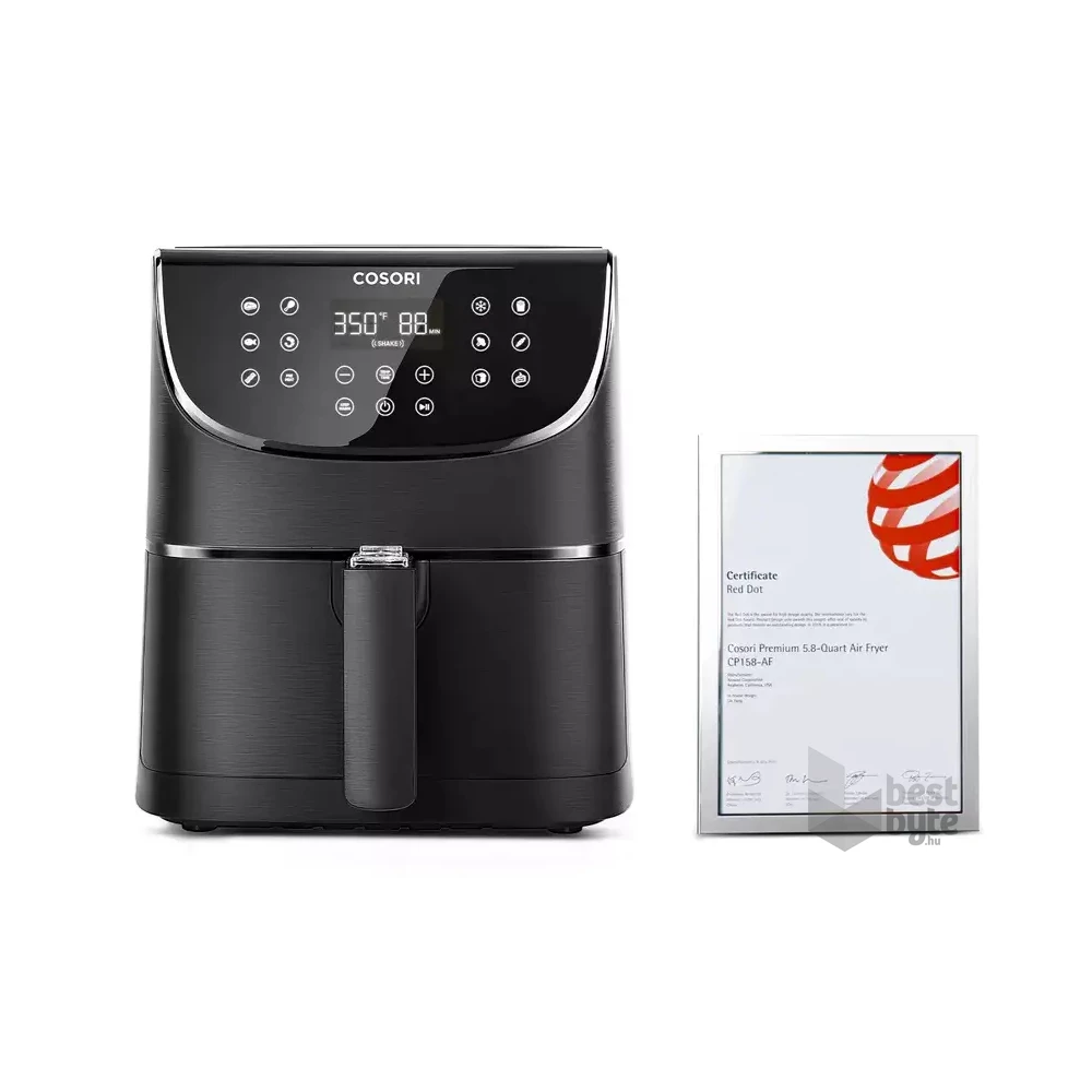 Cosori CP158-AF-RXB Premium fekete 5,5 L forrólevegős sütő