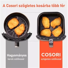 Cosori CP158-AF-RXB Premium fekete 5,5 L forrólevegős sütő