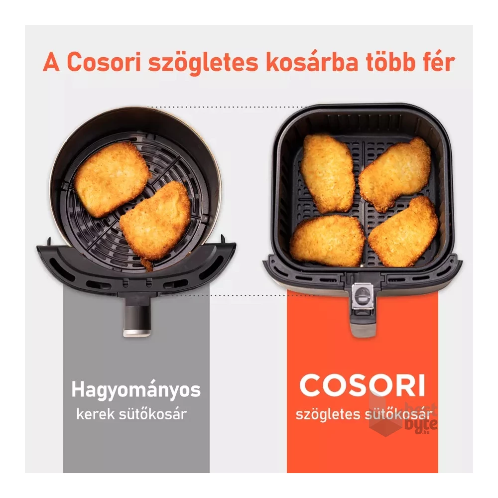 Cosori CP158-AF-RXB Premium fekete 5,5 L forrólevegős sütő