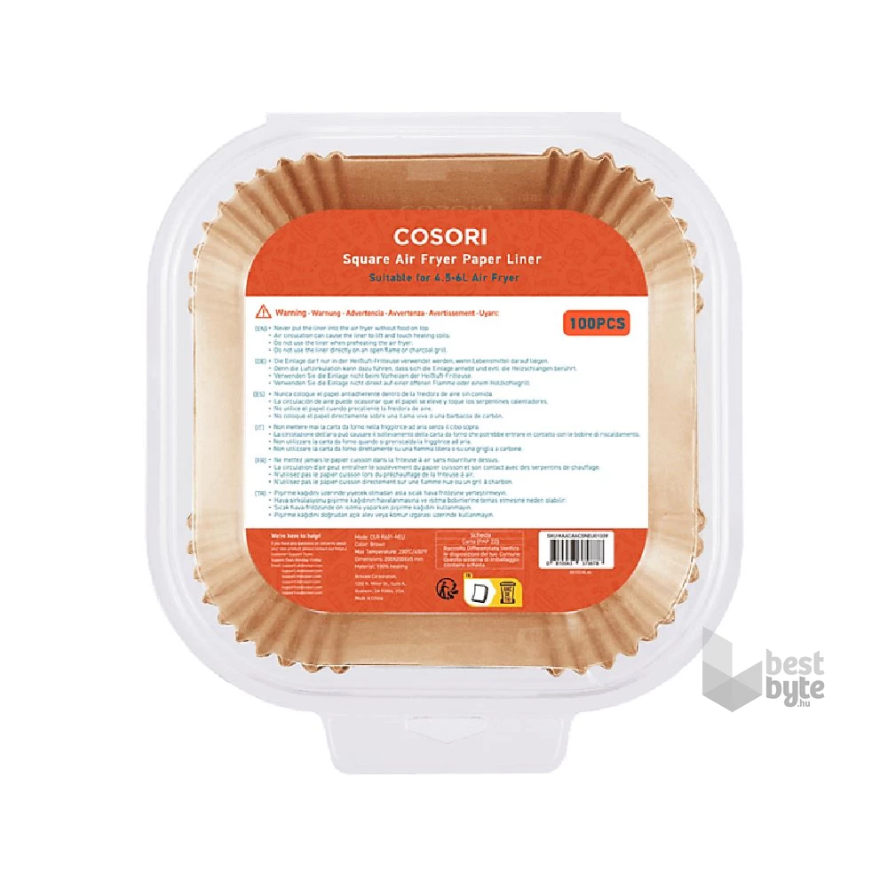 Cosori forrólevegős sütőhöz 100db papírtányér