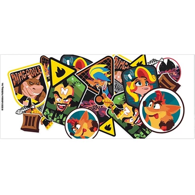 Crash Bandicoot "Sticker Crash" 320ml bögre