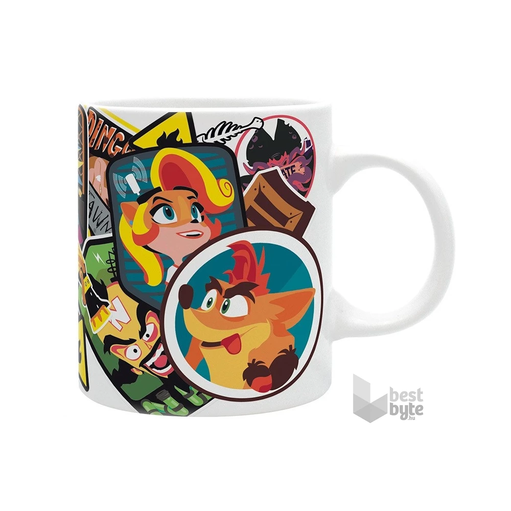 Crash Bandicoot "Sticker Crash" 320ml bögre