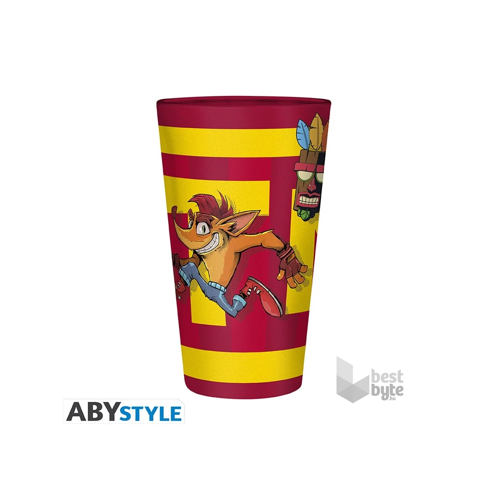 Crash Bandicoot "TNT Crash" 400ml üveg pohár