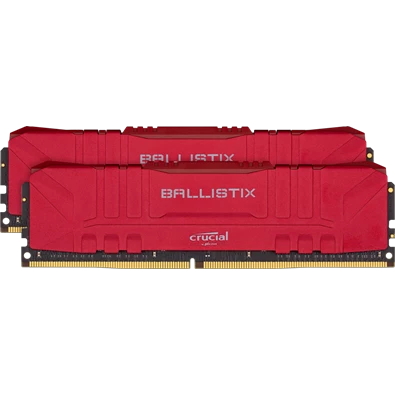 Crucial 32GB/3200MHz DDR-4 Ballistix piros (Kit! 2db 16GB) (BL2K16G32C16U4R) memória