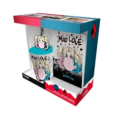 DC Comics "Harley Quinn Mad Love" 250 ml bögre + fém kulcstartó + füzet csomag