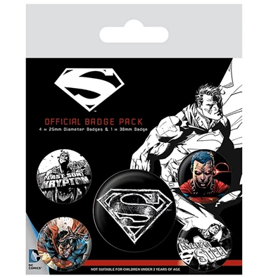 DC Comics Superman Dark kitűző csomag