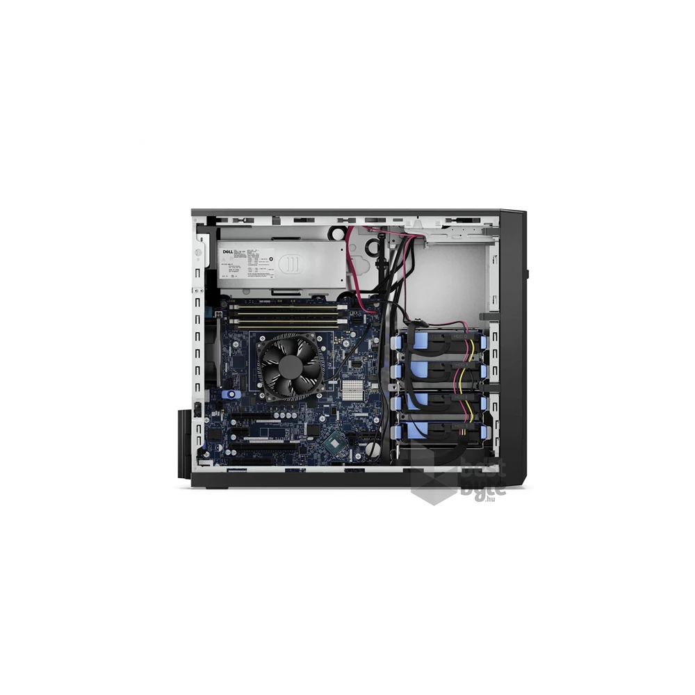 DELL ISG szerver - PE T150 torony (4x3.5"), 4C E-2334 3.4GHz, 1x16GB, 1x480GB RI SSD; H355, iD9 Ba.