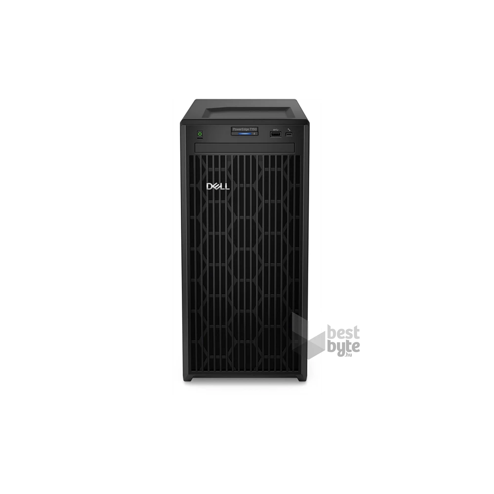 DELL ISG szerver - PE T150 torony (4x3.5"), 4C E-2334 3.4GHz, 1x16GB, 1x480GB RI SSD; H355, iD9 Ba.
