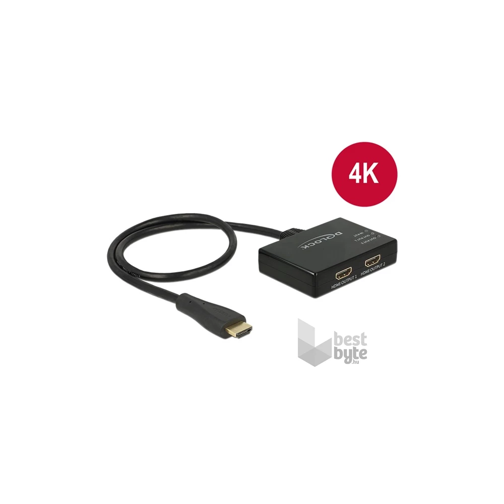 Delock 87700 Splitter HDMI 1x HDMI in > 2x HDMI out 4K 30Hz