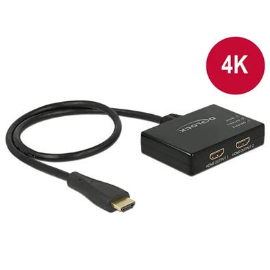 Delock 87700 Splitter HDMI 1x HDMI in > 2x HDMI out 4K 30Hz