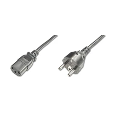 DIGITUS 250V 10A IEC C13 csatlakozó CEE 7/7 schuko dugó 1,2m tápkábel
