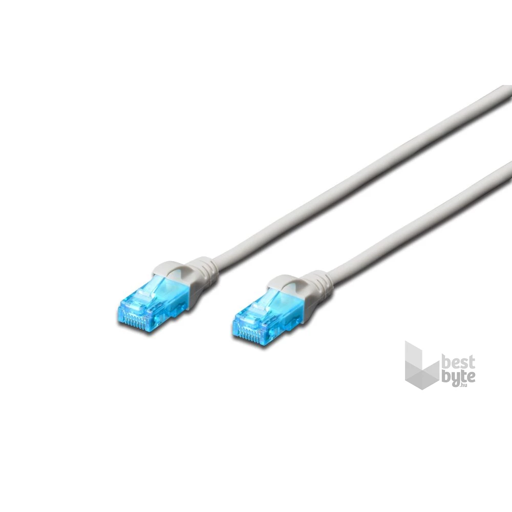 DIGITUS Cat.5e U/UTP PVC 0,5m szürke patch kábel