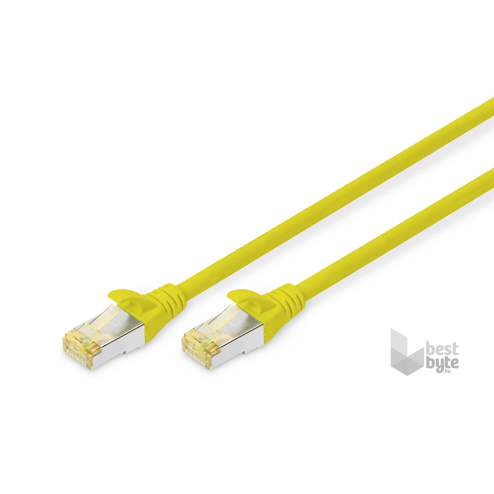 DIGITUS Cat.6A S/FTP LSZH 0,5m sárga patch kábel