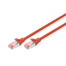 DIGITUS CAT6 S-FTP LSZH 0,25m piros patch kábel