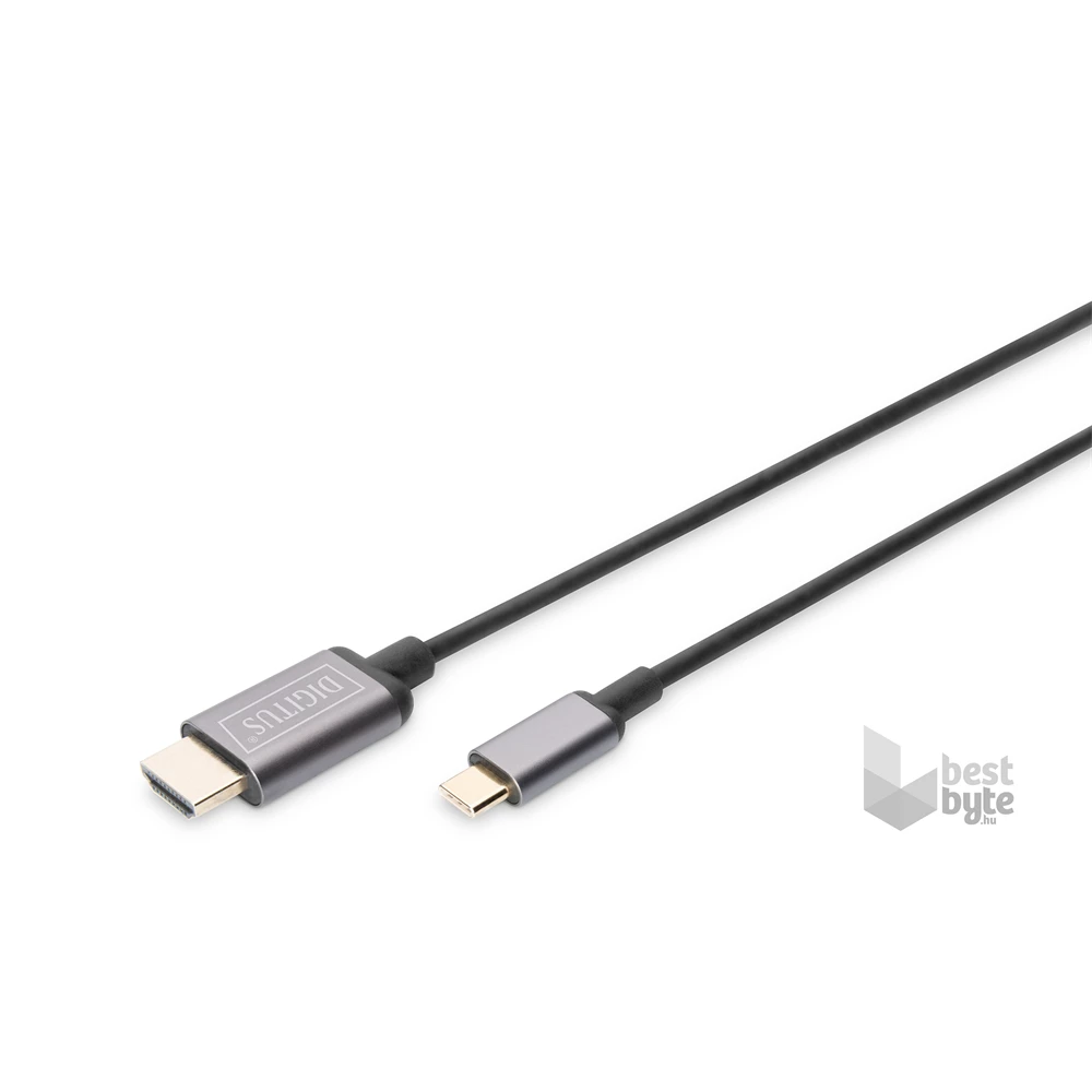 DIGITUS DA-70821 USB C - HDMI A 1,8m szürke video átalakító kábel