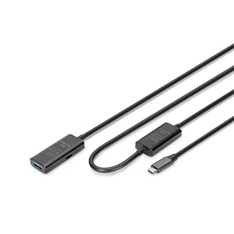 DIGITUS DA-73111 SuperSpeed Aktív USB-A 3.2 Gen1 USB type-C hosszabbító kábel 10m DIGITUS DA-73111 SuperSpeed Aktív USB-A 3.2 Gen1 USB type-C hosszabbító kábel 10m