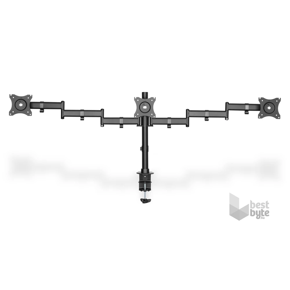 DIGITUS DA-90362 C-bilincses univerzális (VESA 75 / 100) 3-as fekete monitor tartó konzol