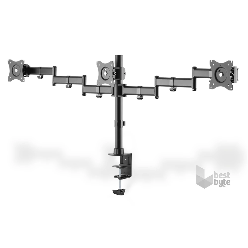 DIGITUS DA-90362 C-bilincses univerzális (VESA 75 / 100) 3-as fekete monitor tartó konzol