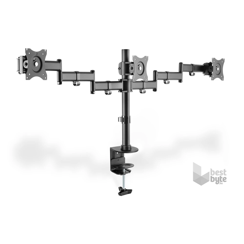 DIGITUS DA-90362 C-bilincses univerzális (VESA 75 / 100) 3-as fekete monitor tartó konzol