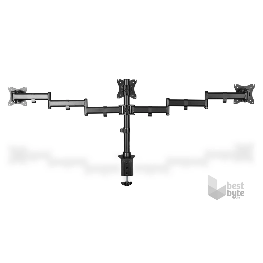 DIGITUS DA-90362 C-bilincses univerzális (VESA 75 / 100) 3-as fekete monitor tartó konzol