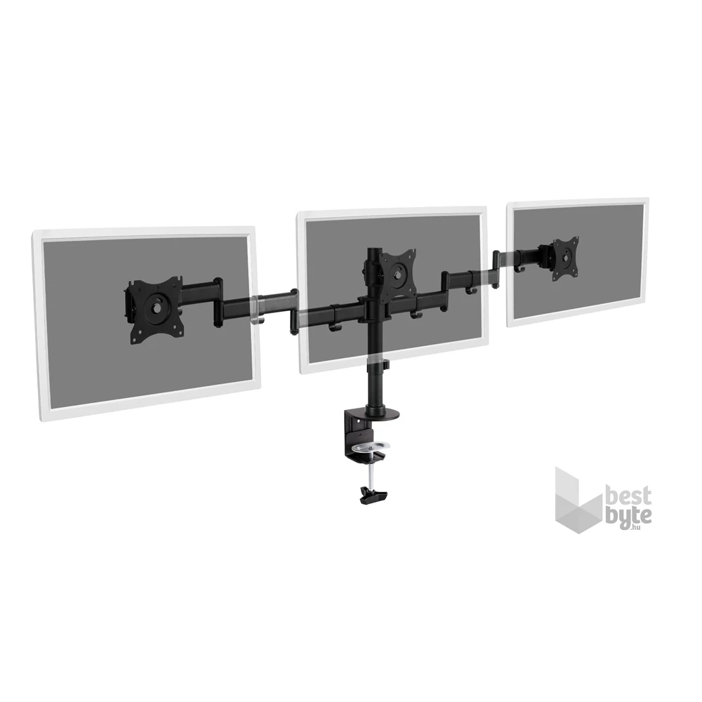 DIGITUS DA-90362 C-bilincses univerzális (VESA 75 / 100) 3-as fekete monitor tartó konzol