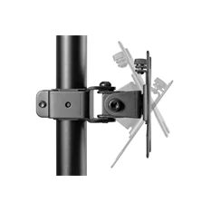 DIGITUS DA-90438 C-bilincses/gyűrűs univerzális (VESA 75 / 100) 2-es fekete függőleges monitor tartó állvány
