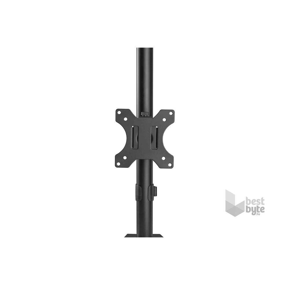 DIGITUS DA-90438 C-bilincses/gyűrűs univerzális (VESA 75/100) 2-es fekete függőleges monitor tartó állvány