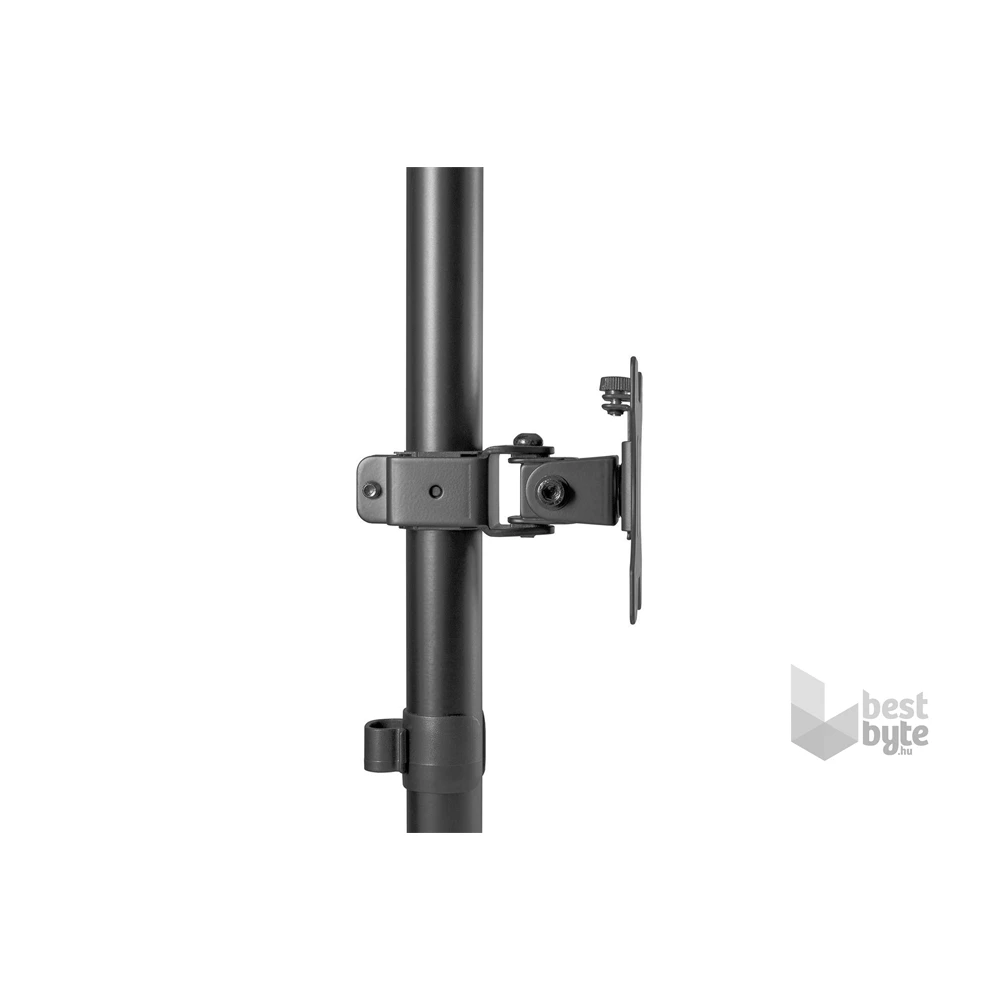 DIGITUS DA-90438 C-bilincses/gyűrűs univerzális (VESA 75/100) 2-es fekete függőleges monitor tartó állvány