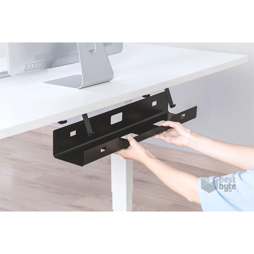 DIGITUS DA-90450 Asztal alatti fekete kábelvezető csatorna