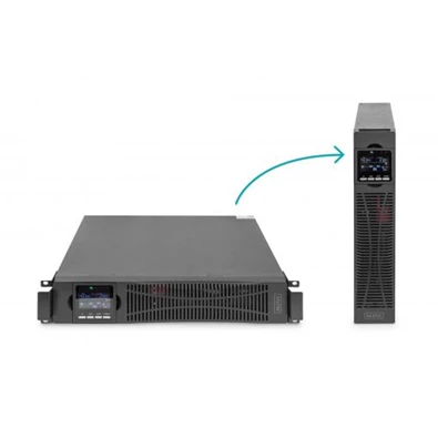 DIGITUS DN-170094 1500VA 1500W fekete online rack szünetmentes tápegység