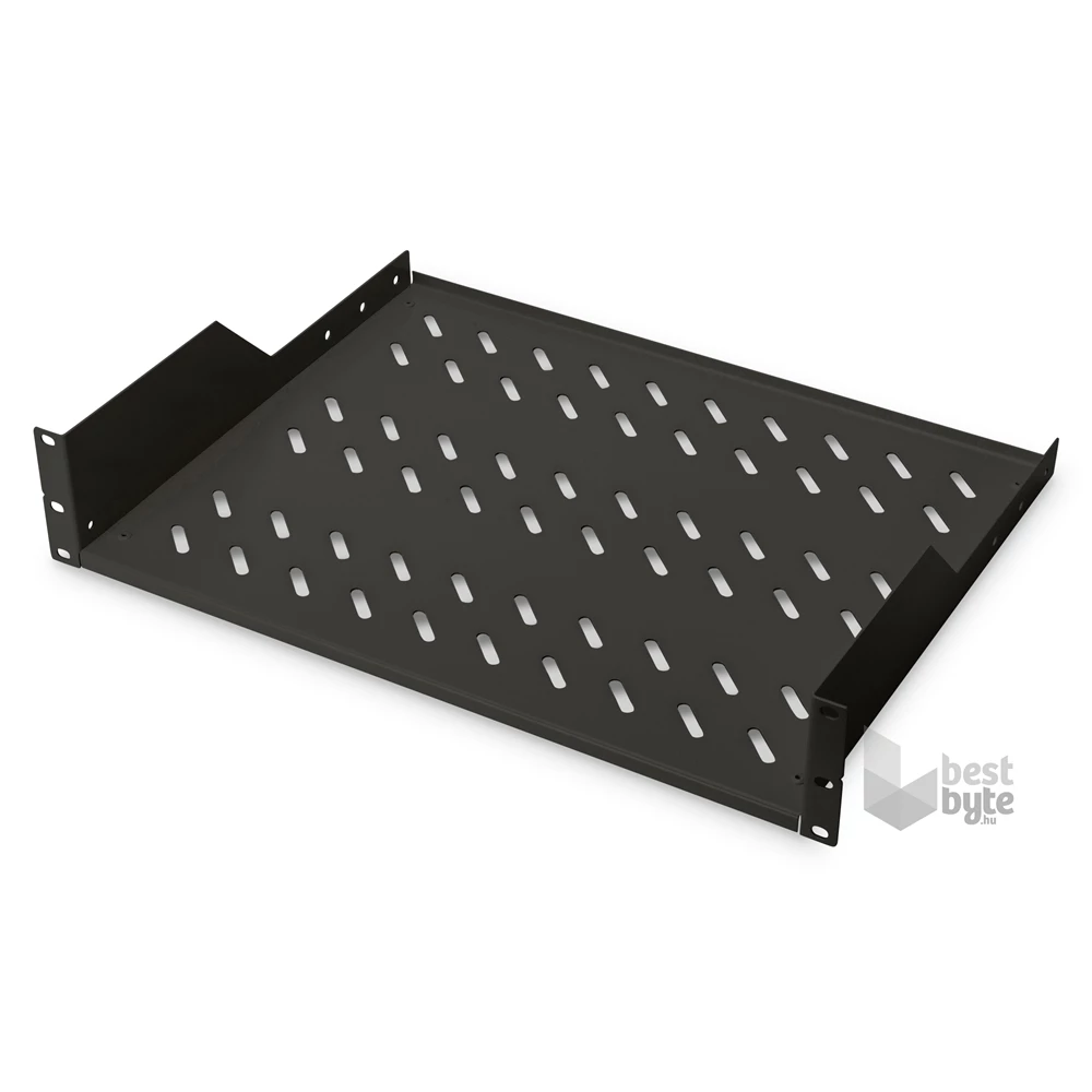 DIGITUS DN-19 TRAY-2-SW 19" 2U 370mm mély fekete fix polc