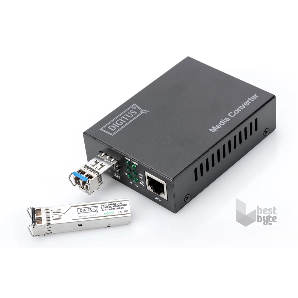 DIGITUS DN-82211 10 Gigabit (RJ45-SFP) SFP modul nélküli média konverter