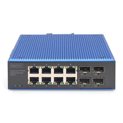DIGITUS DN-651152 8x GbE Lan port 4x SFP port menedzselhető ipari switch