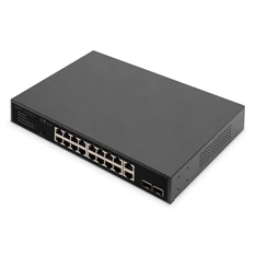 DIGITUS DN-95358 1U 19" 16+2x GbE Lan port 2x SFP port PoE 185W nem menedzselhető switch DIGITUS DN-95358 1U 19" 16+2x GbE Lan port 2x SFP port PoE 185W nem menedzselhető switch