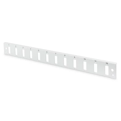 DIGITUS DN-96201-QL 1U 12x SC DX szürke optikai patch panel előlap
