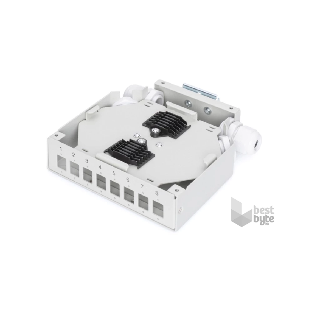 DIGITUS DN-96891 8xLC/DX DIN sínre szerelhető optikai elosztó doboz