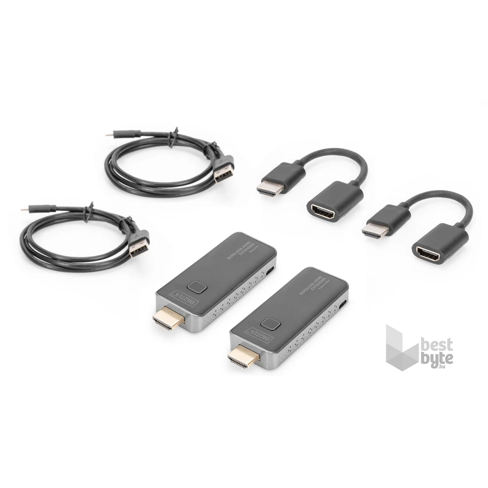 DIGITUS DS-55318 vezeték nélküli HDMI extender szett 50m (adó és vevőegység)