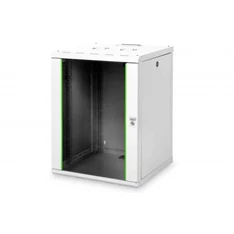 DIGITUS Rack Unique 19" 16U 820x600x600mm üvegajtós szürke fali rack szekrény