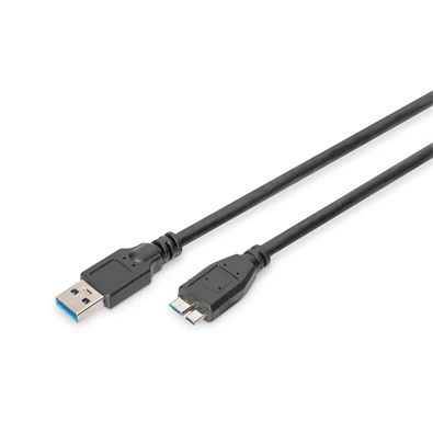 DIGITUS SuperSpeed 3.0 micro USB B - USB type A kábel 1m