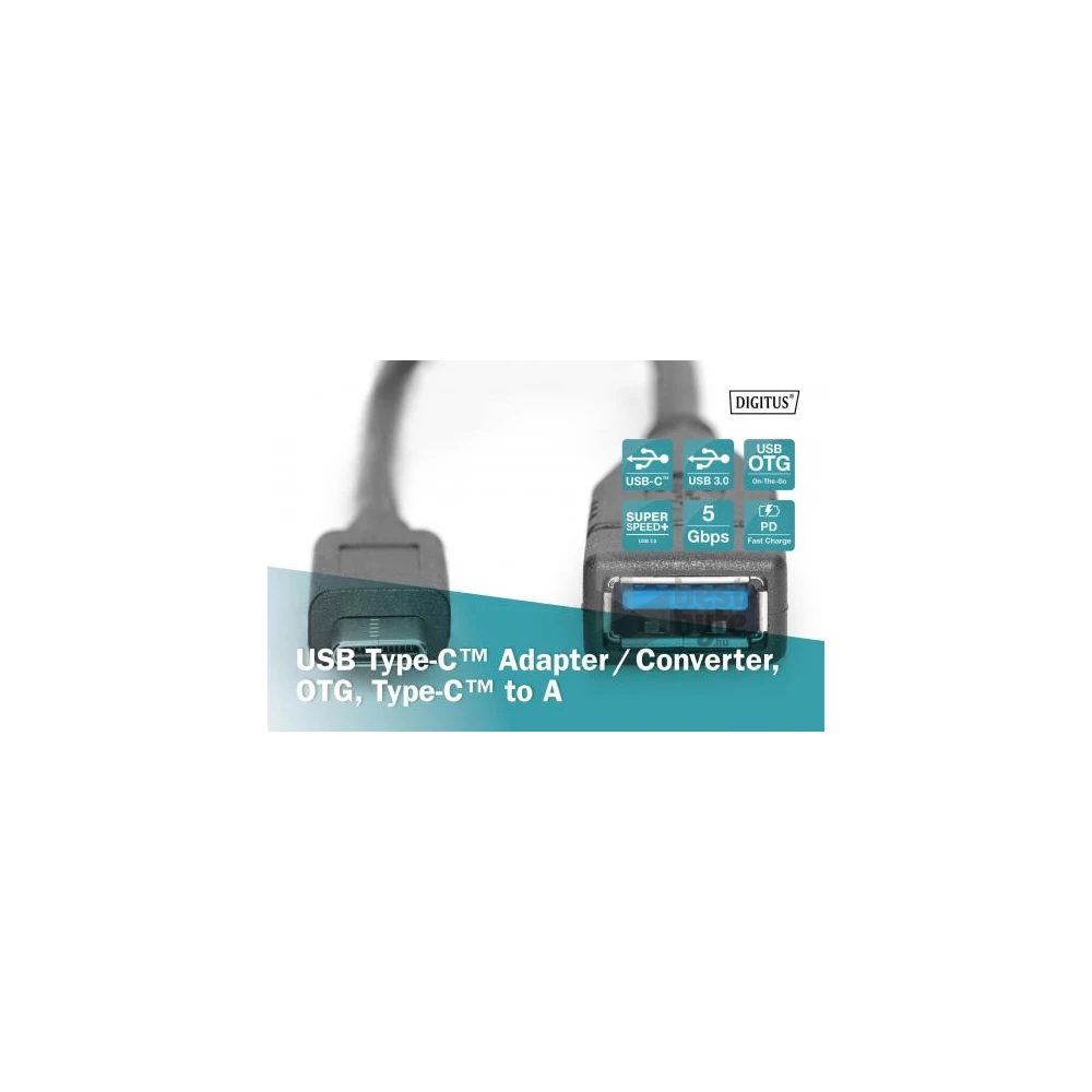 DIGITUS USB 3.0 Type A anya-> USB 3.0 Type C apa 0,15m OTG adapter