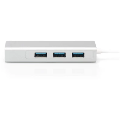 DIGITUS USB Type-C Gigabit Ethernet adapter + 3 portos USB HUB