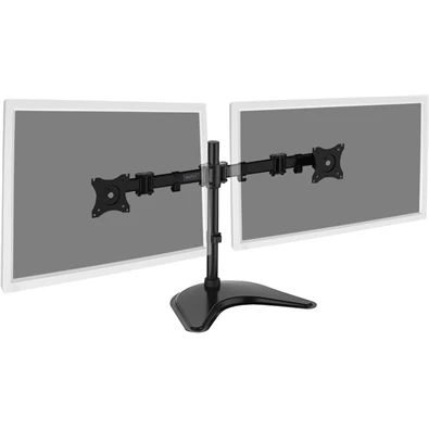 DIGITUS asztali univerzális (VESA 75 / 100) 2-es fekete monitor tartó konzol