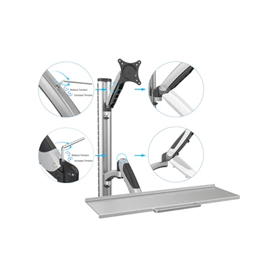 DIGITUS flexibilis fali monitor (VESA 100x100) + billentyűzet tartó konzol