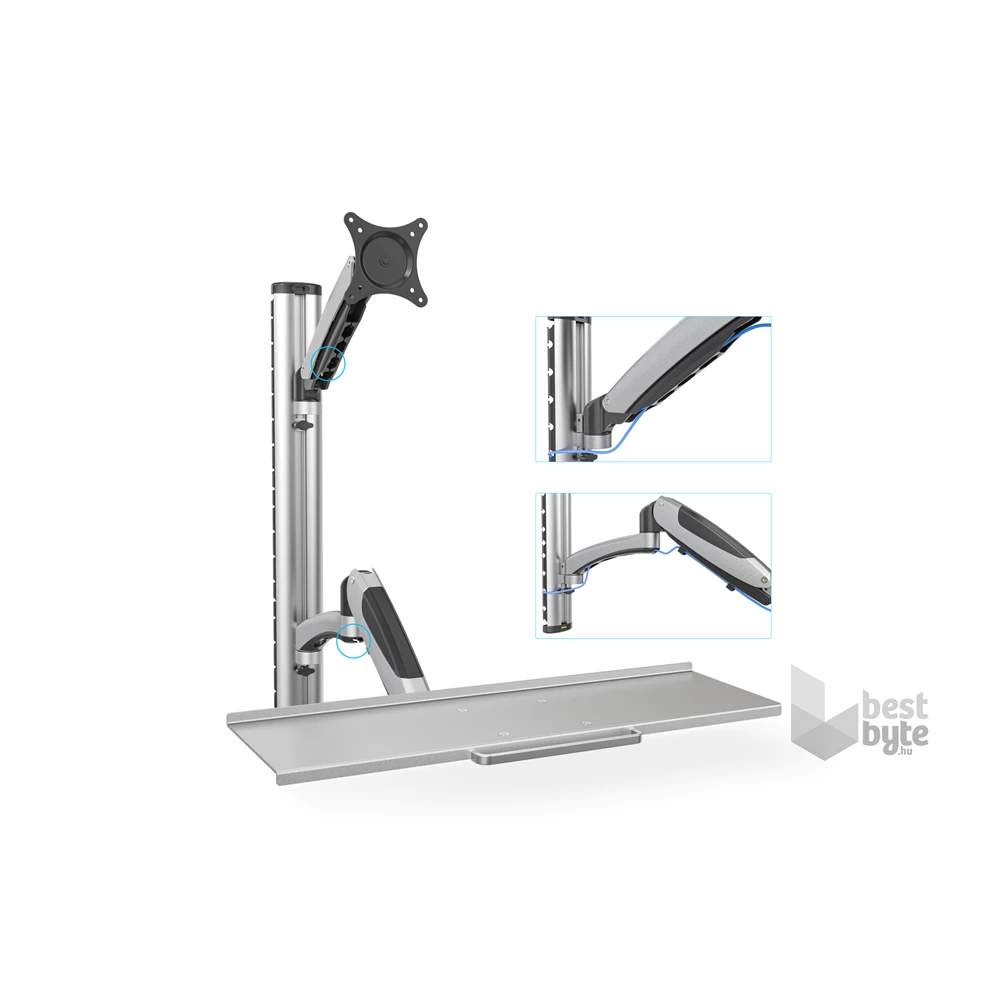 DIGITUS flexibilis fali monitor (VESA 100x100) + billentyűzet tartó konzol
