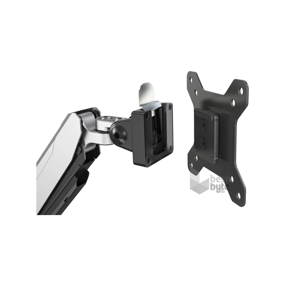 DIGITUS gázrugós C-bilincses univerzális (VESA 75/100) 1-es ezüst monitor tartó konzol